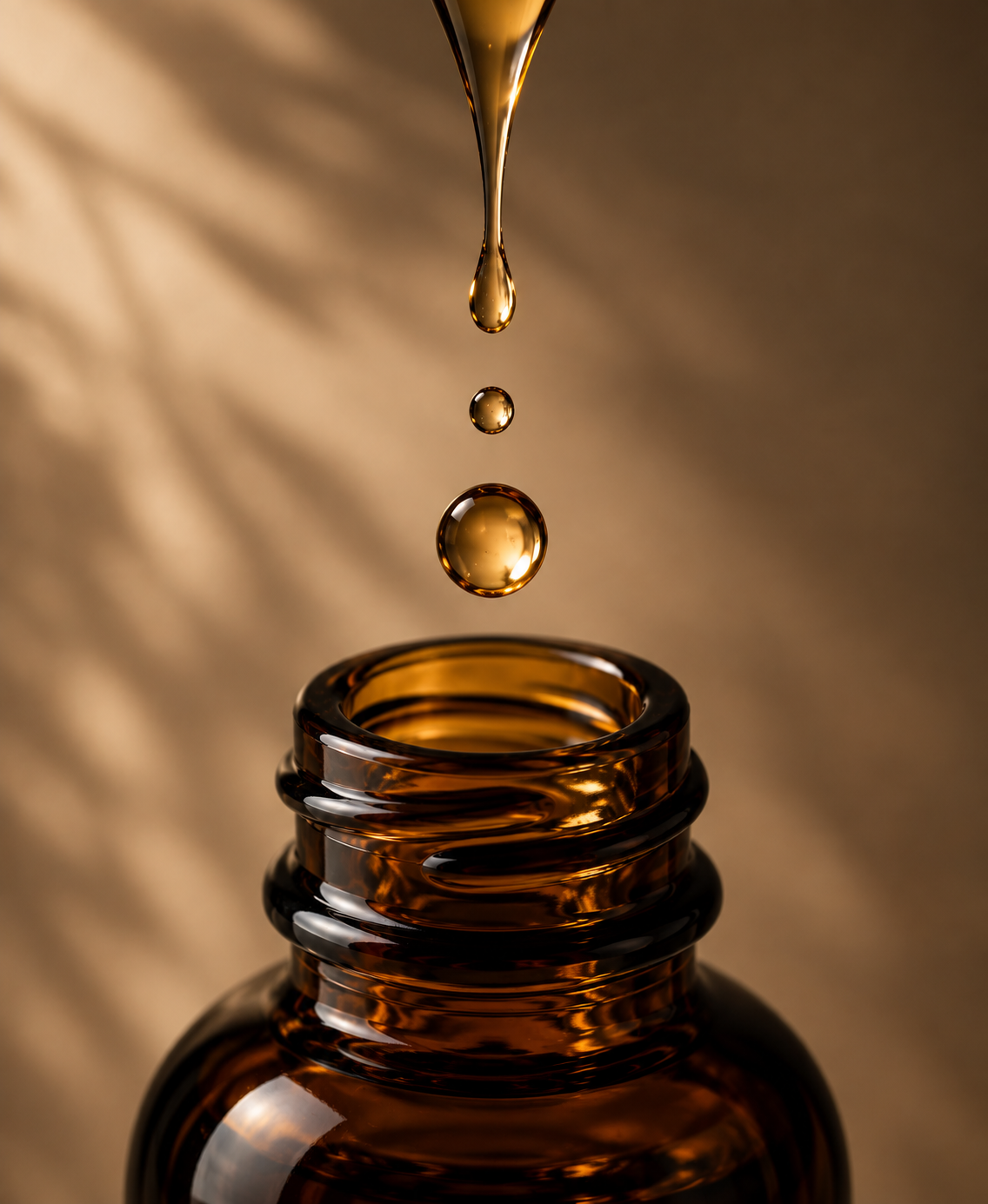 Measured amber droplet